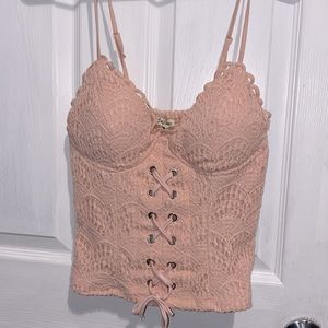 Light Pink Lace Top, Large